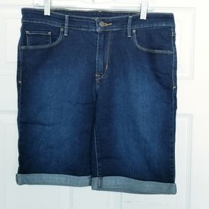 Levi's womens stretchy long jean shorts